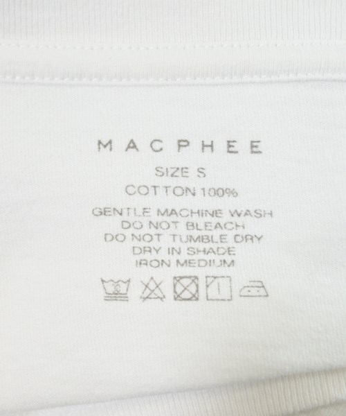 MACPHEE（マカフィー）Tシャツ・カットソー 白 サイズ:S レディース/2200615741055