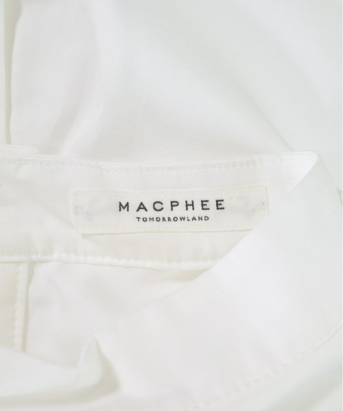 MACPHEE（マカフィー）カジュアルシャツ 白 サイズ:36(M位