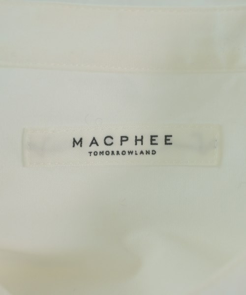 MACPHEE（マカフィー）カジュアルシャツ 白 サイズ:36(M位) レディース/2200669812022