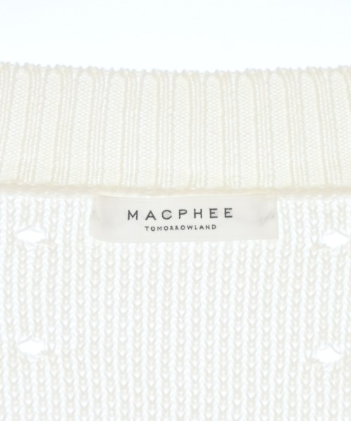 MACPHEE（マカフィー）カーディガン 白 サイズ:S レディース/2200668116114