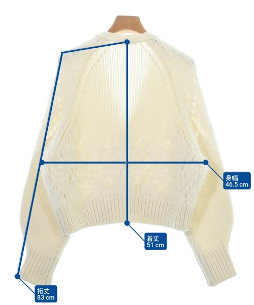 MACPHEE（マカフィー）カーディガン 白 サイズ:S レディース/2200672327063