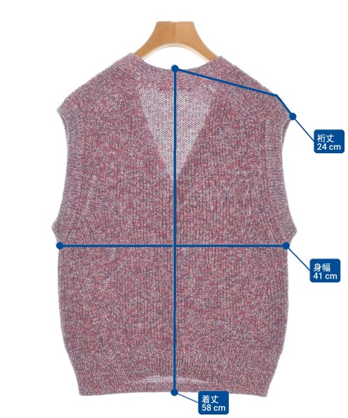 MACPHEE（マカフィー）ベスト 赤 サイズ:S レディース/2200671796273