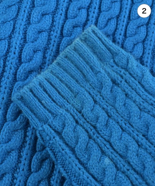 MACPHEE（マカフィー）ニット・セーター 青 サイズ:S レディース/2200678758052