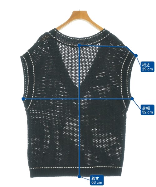 MACPHEE（マカフィー）ベスト 黒 サイズ:S レディース/2200672700033