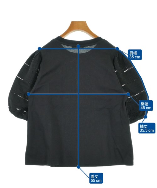 MACPHEE（マカフィー）Tシャツ・カットソー 黒 サイズ:S レディース/2200674093058