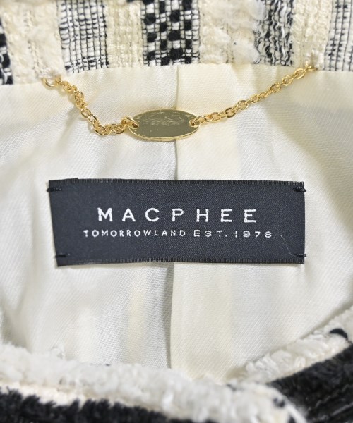 MACPHEE（マカフィー）ノーカラージャケット 白 サイズ:36(M位) レディース/2200690852028