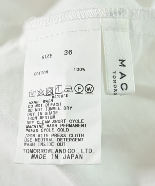 MACPHEE（マカフィー）カジュアルシャツ 白 サイズ:36(M位) レディース/2200696397103