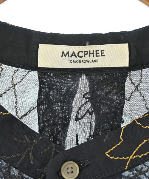MACPHEE（マカフィー）カジュアルシャツ 黒 サイズ:36(M位) レディース/2200692348208