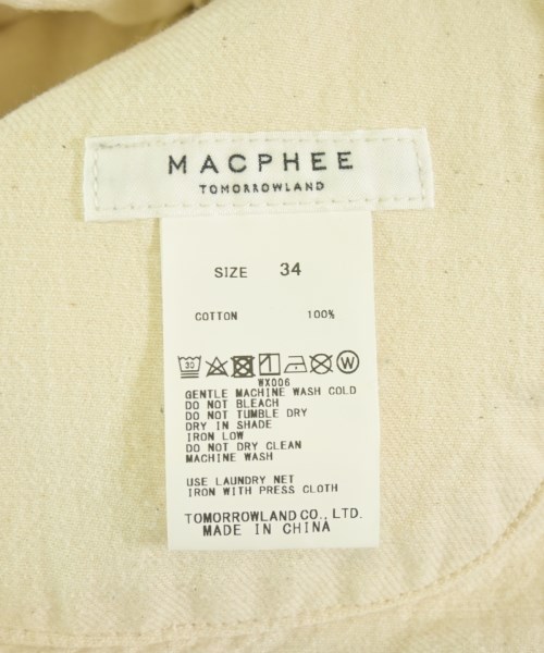 MACPHEE（マカフィー）ワンピース 白 サイズ:34(S位) レディース/2200694206049
