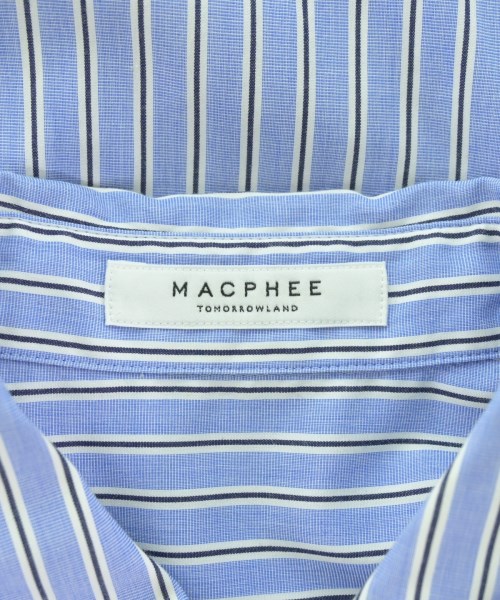 MACPHEE（マカフィー）カジュアルシャツ 青 サイズ:36(M位) レディース/2200694300020
