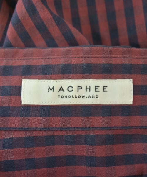 MACPHEE（マカフィー）カジュアルシャツ 赤 サイズ:36(M位) レディース/2200695367411