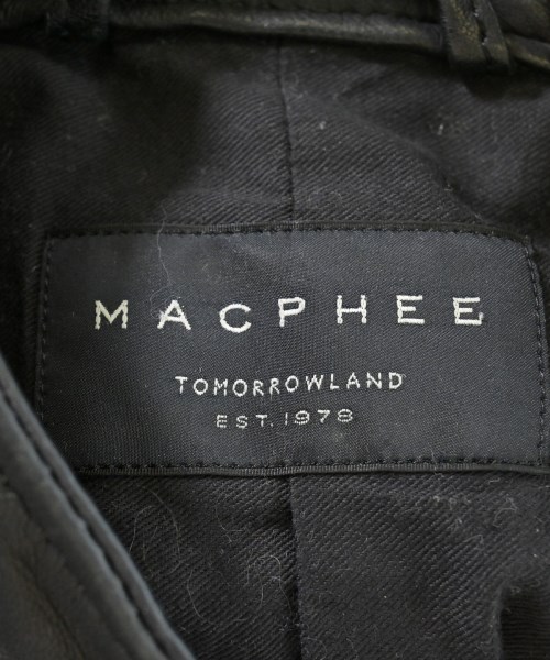 MACPHEE（マカフィー）ライダース 黒 サイズ:36(M位) レディース/2200699305020