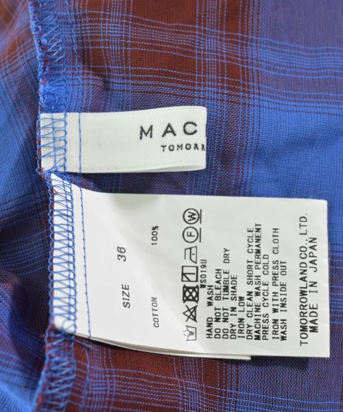 MACPHEE（マカフィー）ブラウス 青 サイズ:36(M位) レディース/2200649093052