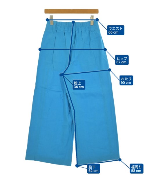 MACPHEE（マカフィー）クロップドパンツ 青 サイズ:36(M位) レディース/2200652553079