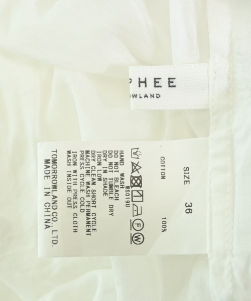 MACPHEE（マカフィー）カジュアルシャツ 白 サイズ:36(M位) レディース/2200649665044