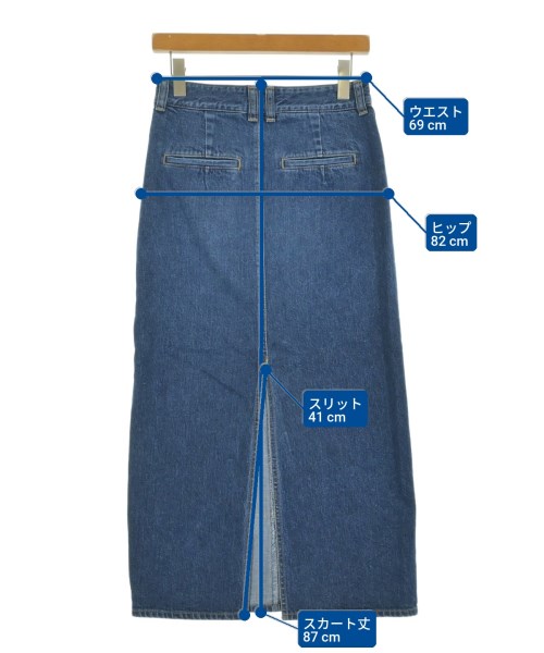 MACPHEE（マカフィー）ロング・マキシ丈スカート 青 サイズ:36(M位) レディース/2200649783021