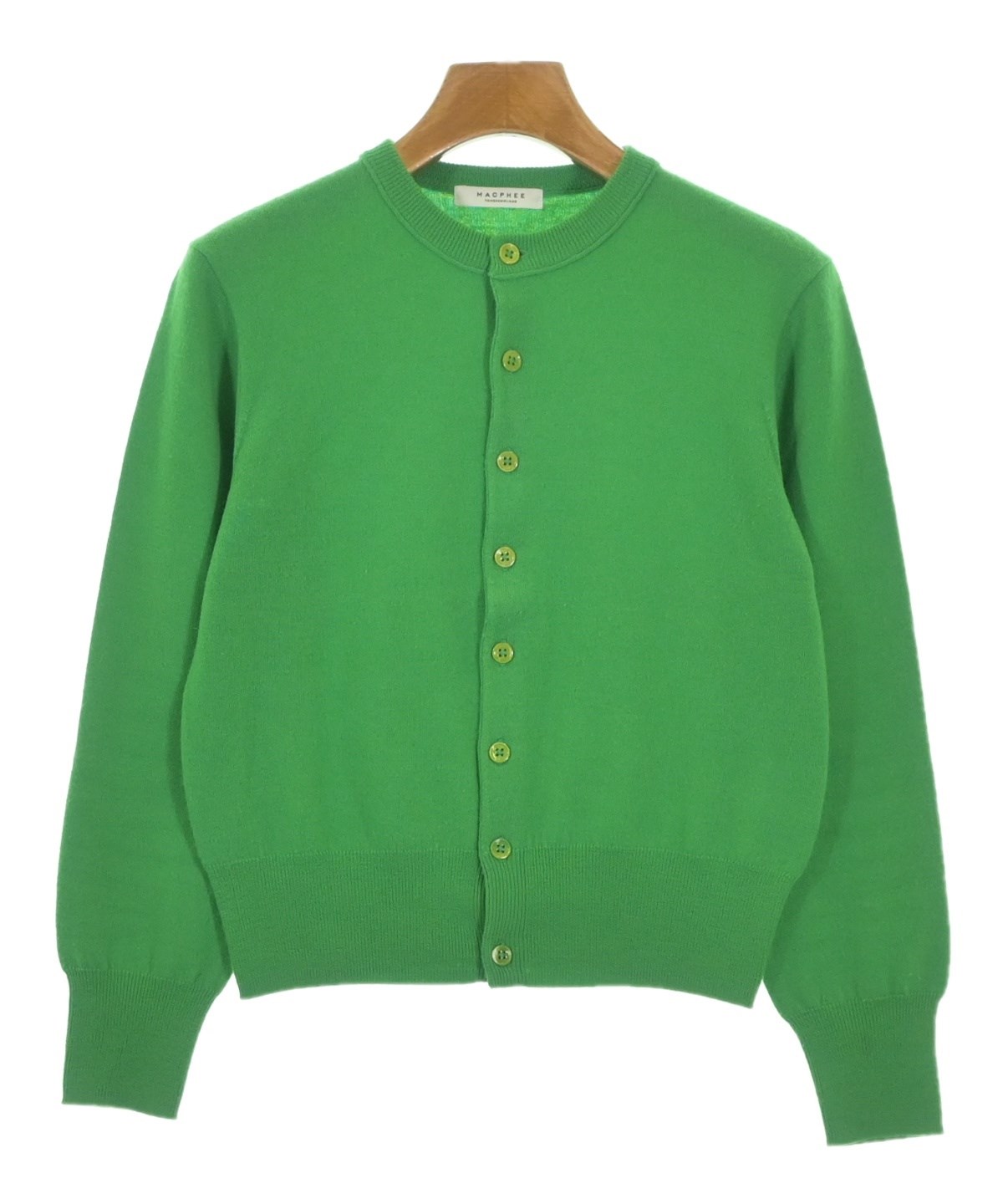 MACPHEE カーディガン MACPHEE（マカフィー）カーディガン 緑 サイズ:S レディース
