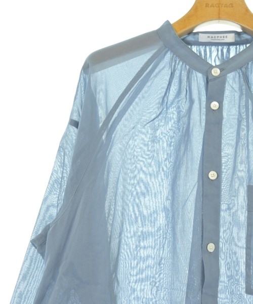 MACPHEE（マカフィー）カジュアルシャツ 青 サイズ:36(M位) レディース/2200656413058