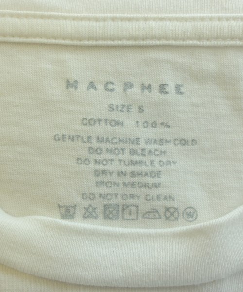 MACPHEE（マカフィー）Tシャツ・カットソー 白 サイズ:S レディース/2200654594025