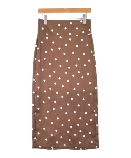 MACPHEE(マカフィー)ひざ丈スカート 茶 サイズ:36(M位)/2200650401211