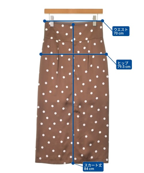 MACPHEE（マカフィー）ひざ丈スカート 茶 サイズ:36(M位) レディース/2200650401211