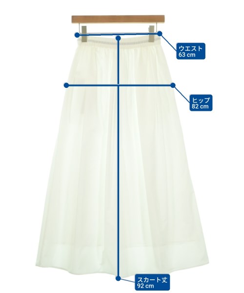 MACPHEE（マカフィー）ロング・マキシ丈スカート 白 サイズ:34(S位) レディース/2200657810061