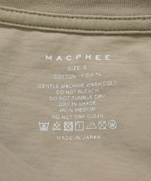 MACPHEE（マカフィー）Tシャツ・カットソー ベージュ サイズ:S レディース/2200660637082