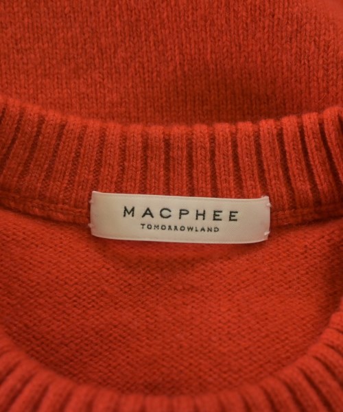 MACPHEE（マカフィー）ニット・セーター 赤 サイズ:M レディース/2200662345077