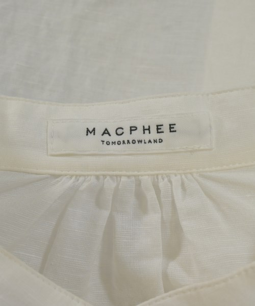 MACPHEE（マカフィー）カジュアルシャツ 白 サイズ:36(M位) レディース/2200713299021