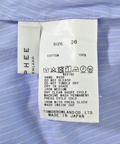 MACPHEE（マカフィー）カジュアルシャツ 青 サイズ:36(M位) レディース/2200710963345
