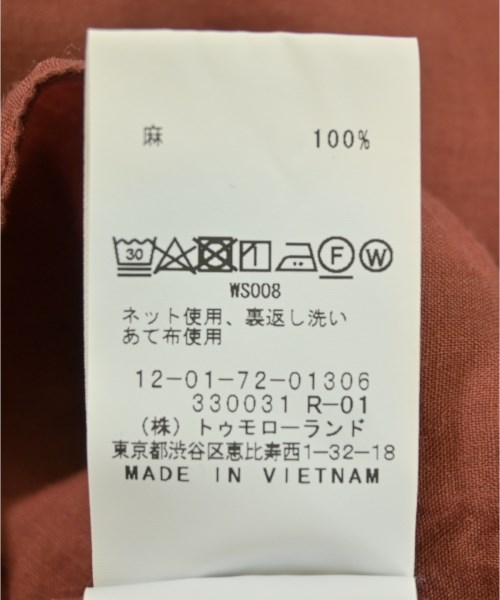 MACPHEE（マカフィー）カジュアルシャツ 茶 サイズ:36(M位) レディース/2200709972044