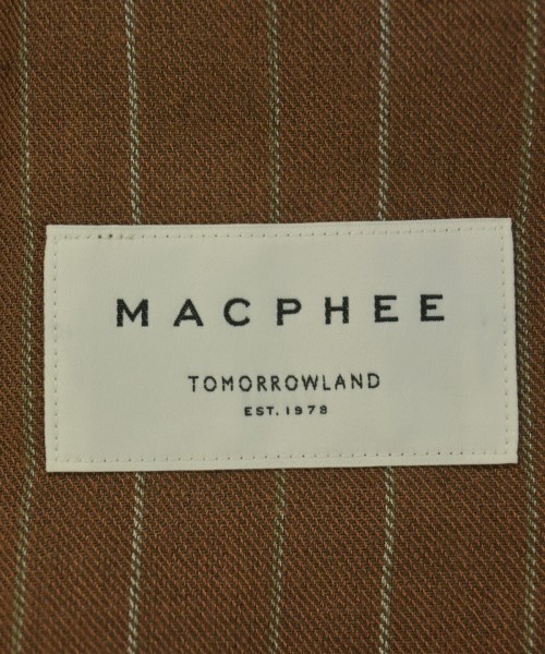 MACPHEE（マカフィー）テーラードジャケット 茶 サイズ:36(M位) レディース/2200714352268