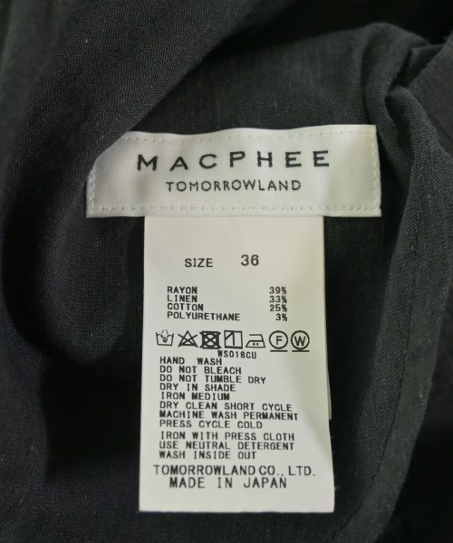 MACPHEE（マカフィー）スラックス 黒 サイズ:36(M位) レディース/2200715309025
