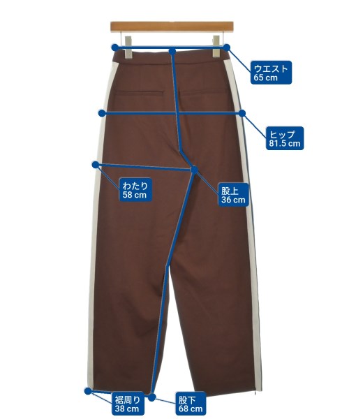 MACPHEE（マカフィー）スラックス 茶 サイズ:34(S位) レディース/2200647537022