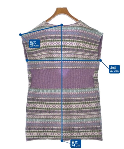 MACPHEE（マカフィー）ベスト 紫 サイズ:S レディース/2200645121018