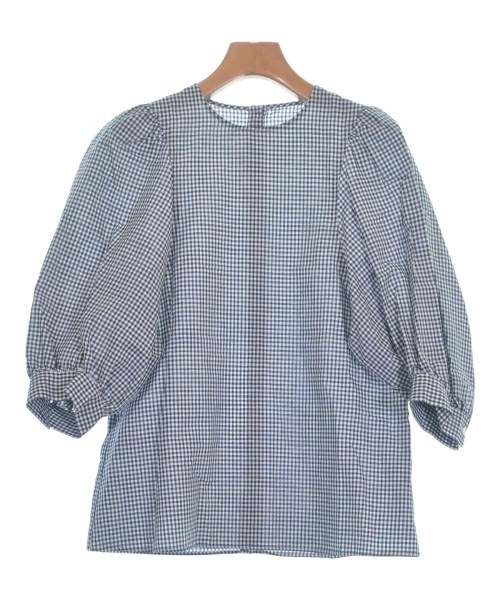 MACPHEE(マカフィー)ブラウス 紺 サイズ:36(M位)/2200633291334