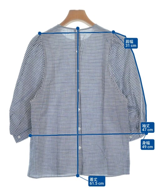 MACPHEE（マカフィー）ブラウス 紺 サイズ:36(M位) レディース/2200633291334