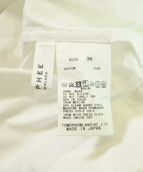 MACPHEE（マカフィー）カジュアルシャツ 白 サイズ:36(M位) レディース/2200648195061