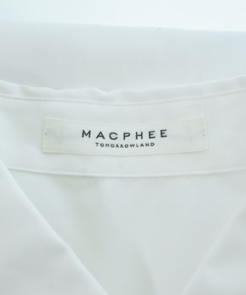 MACPHEE（マカフィー）カジュアルシャツ 白 サイズ:36(M位) レディース/2200651110013