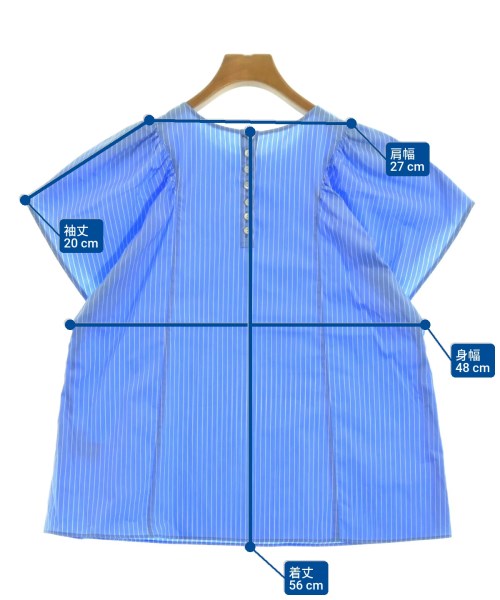 MACPHEE（マカフィー）ブラウス 青 サイズ:36(M位) レディース/2200650385061