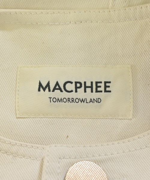 MACPHEE（マカフィー）デニムジャケット 白 サイズ:36(M位) レディース/2200704094062