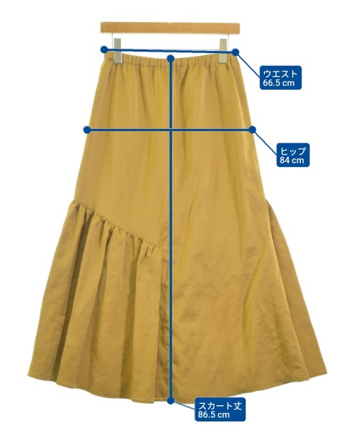 MACPHEE（マカフィー）ロング・マキシ丈スカート 黄 サイズ:36(M位) レディース/2200662089018
