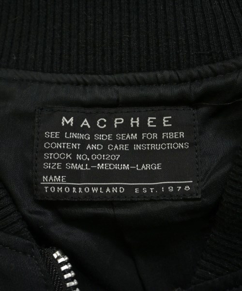 MACPHEE（マカフィー）ブルゾン 黒 サイズ:36(M位) レディース/2200663867028