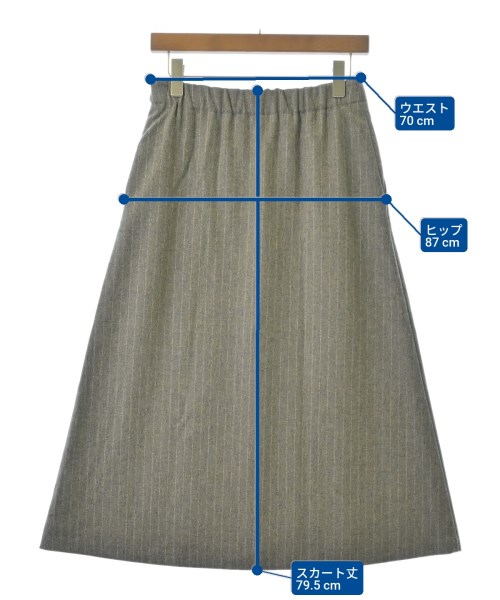 MACPHEE（マカフィー）ロング・マキシ丈スカート グレー サイズ:36(M位) レディース/2200664217099