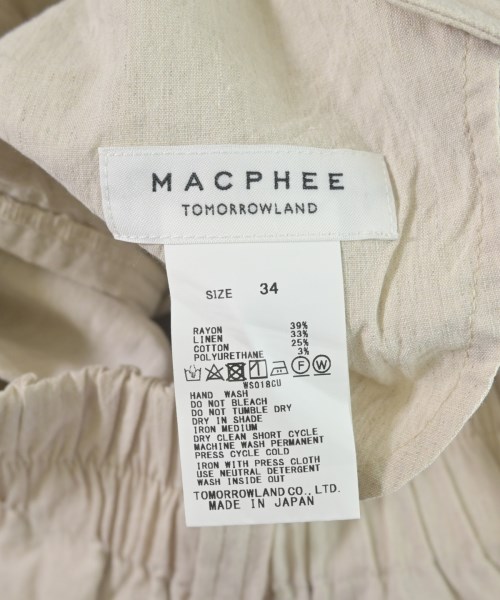 MACPHEE（マカフィー）スラックス ベージュ サイズ:34(S位) レディース/2200669612028