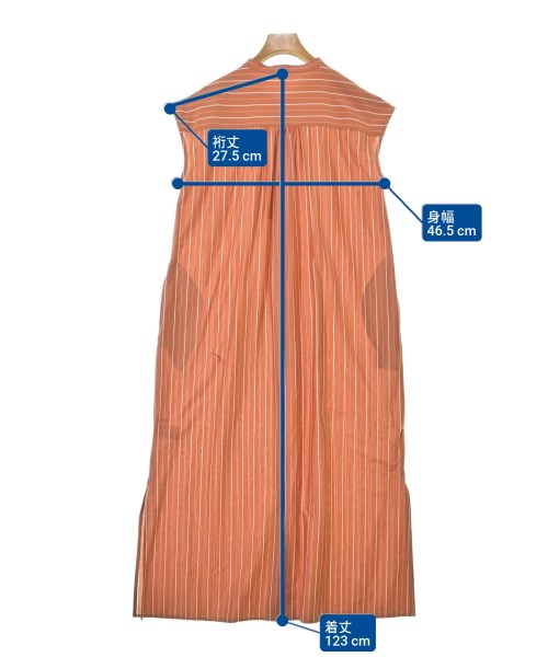 MACPHEE（マカフィー）シャツワンピース オレンジ サイズ:36(M位) レディース/2200669447101