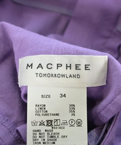 MACPHEE（マカフィー）スラックス 紫 サイズ:34(S位) レディース/2200729397032