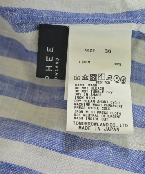 MACPHEE（マカフィー）ブラウス 青 サイズ:36(M位) レディース/2200717851164
