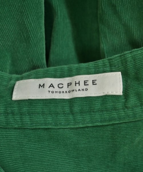 MACPHEE（マカフィー）カジュアルシャツ 緑 サイズ:36(M位) レディース/2200719414060