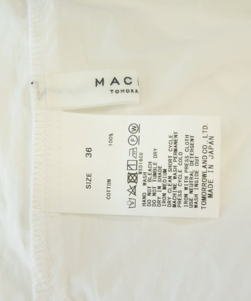 MACPHEE（マカフィー）ブラウス 白 サイズ:36(M位) レディース/2200721278063